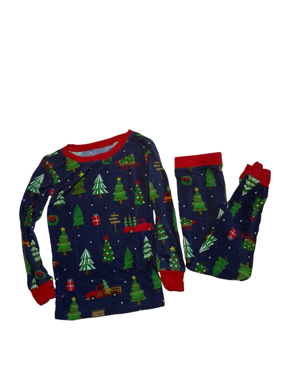 Little Sleepies Christmas Tree Traffic Pajama Set Long Sleeve